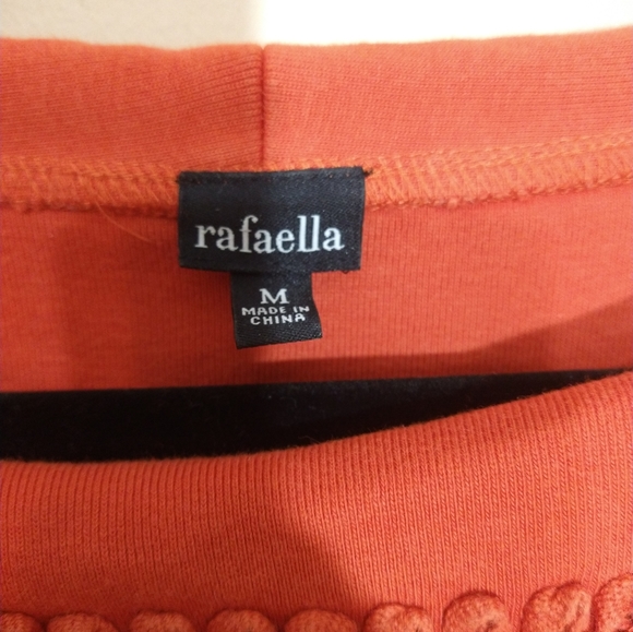 🌹Rafaella Orange Three Quarter Length Sleeve Top Medium - Picture 4 of 6